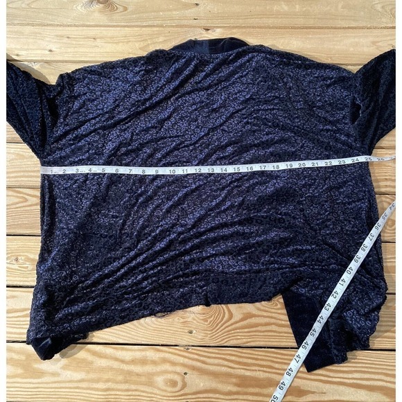 NEW Isaac Mizrahi Live Mixed Media Cardigan Size Large Women’s Black - Picture 6 of 8